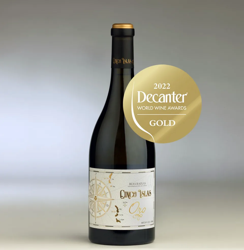Albariño Cinco Islas Oro, medalla de oro en los Decanter World Wine Awards